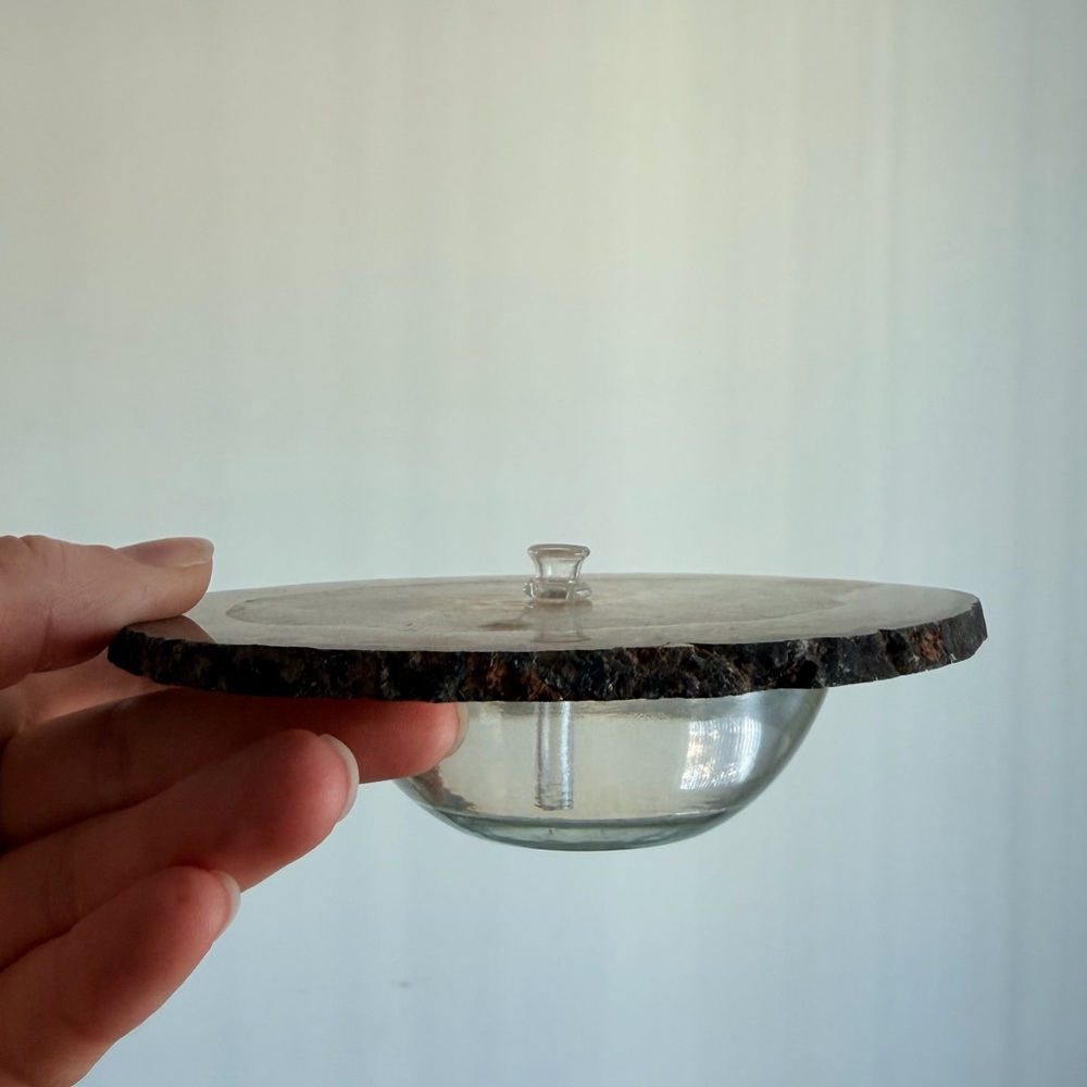 Natural Agate Slice Oil Lamp - Picture 8 of 8